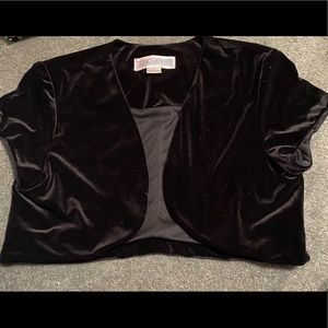 Girls black velvet shrug...Jessica Howard